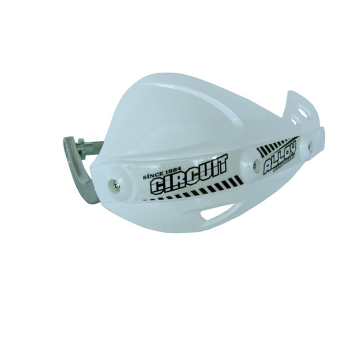 Set 2 Aparatoare maini pentru motocicleta, Aluminiu, Universal, Alb