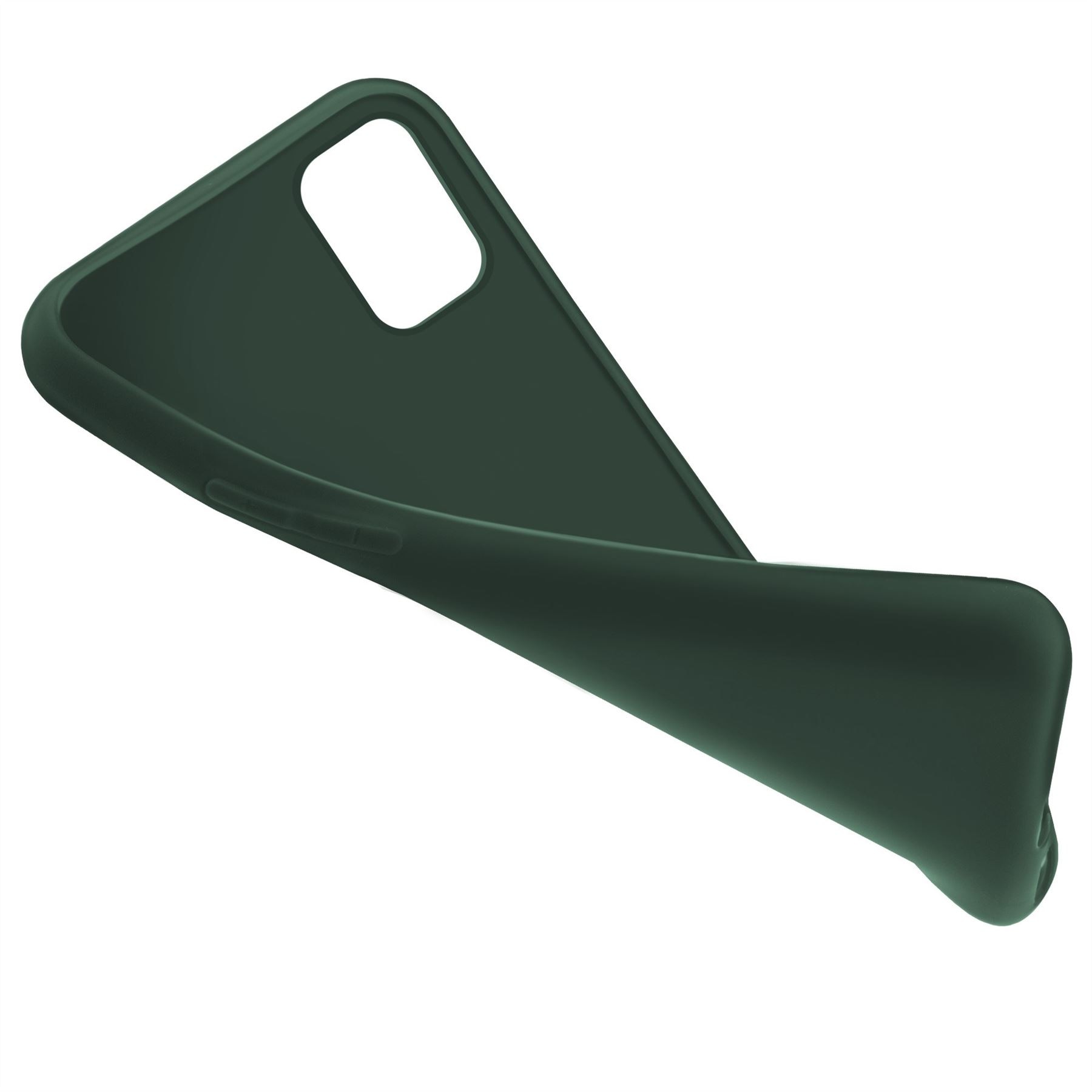 Husa pentru telefon, Moozy, pentru Samsung Galaxy A71, Verde inchis, Silicon