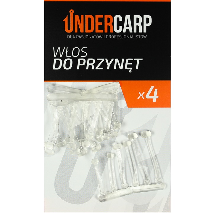 Set 24 fire fixare momeala Undercarp, 4x6 bucati, Transparent