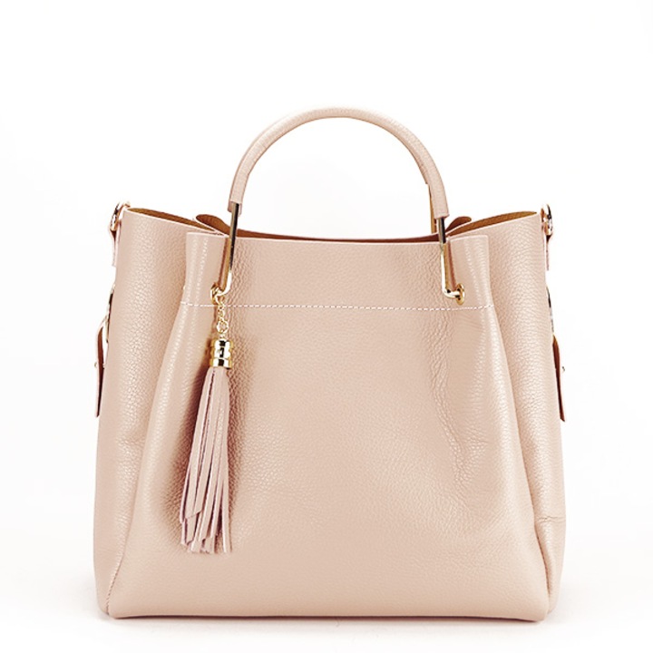 Geanta din piele naturala roz Ariana 122 Roz