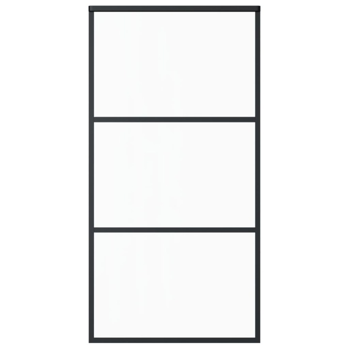 vidaXL fekete ESG üveg és alumínium tolóajtó 102 x 205 cm 151010