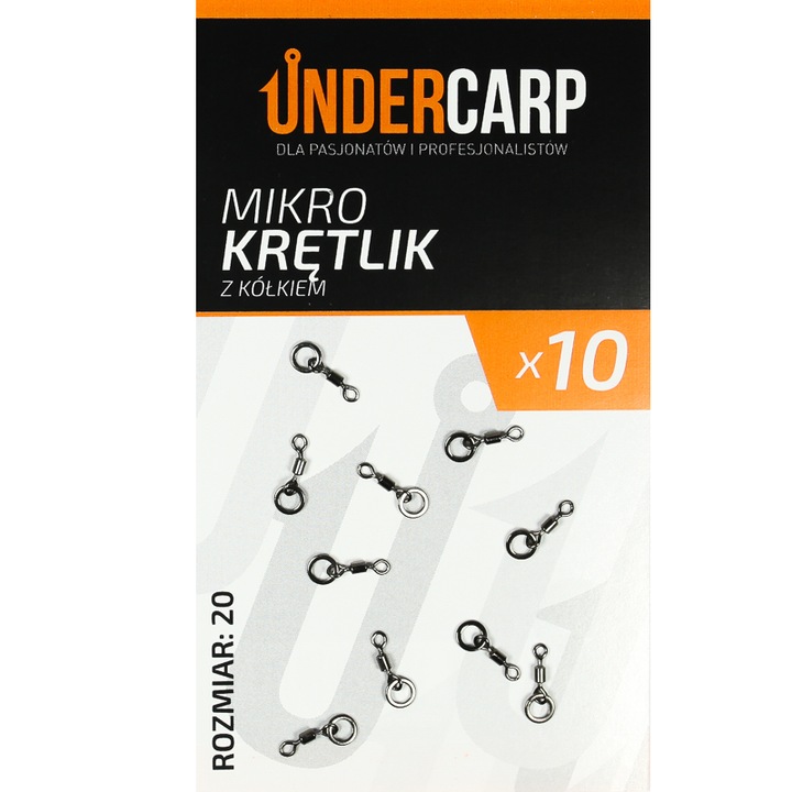 Комплект от 10 части Undercarp Micro Ring Swivel аксесоар, размер 20