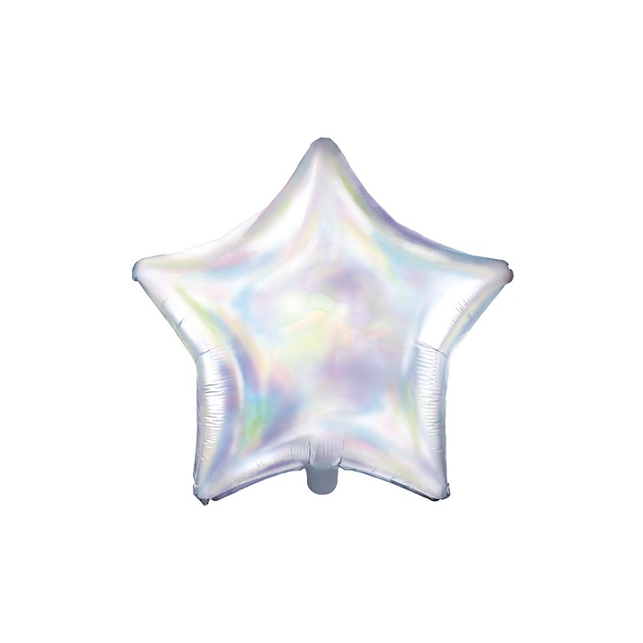 Фолиев балон Star Opalescent, 48 см, сребрист