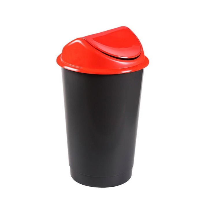 Szemetes, 60 literes, Flip Flap, Delta, piros