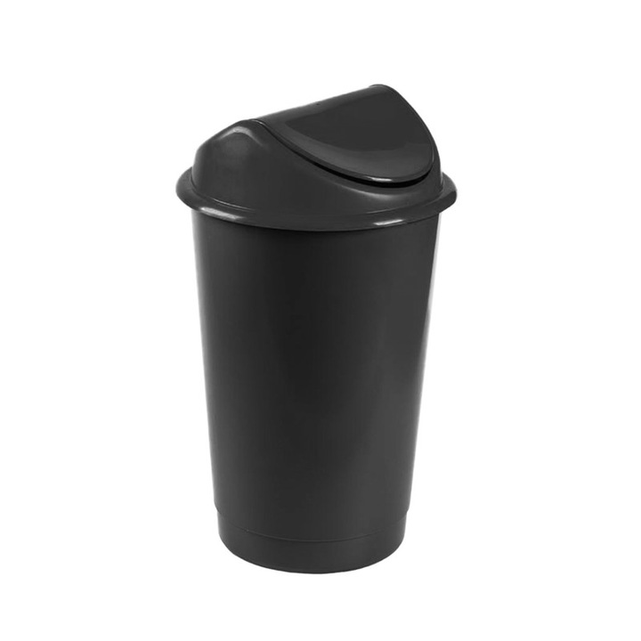 Szemetes, 60 literes, Flip Flap, Delta, fekete
