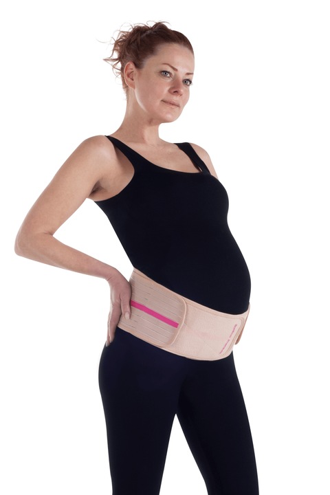 Поддържащ колан за бременни & стягащ ханша колан за след бременност 2 в 1, Owli Bamboo Premium, Телесен