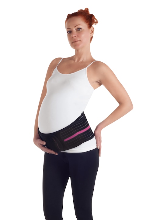 Поддържащ колан за бременни & стягащ ханша колан за след бременност 2 в 1, Owli Bamboo Premium, Черен