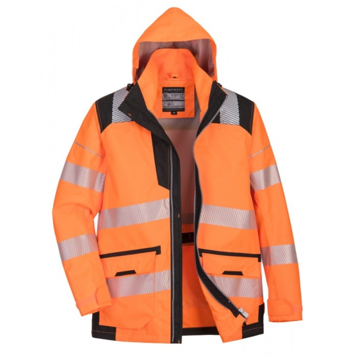 Jacheta PW3 Hi-Vis 5-in-1 PW367 Regular L Portocaliu/negru