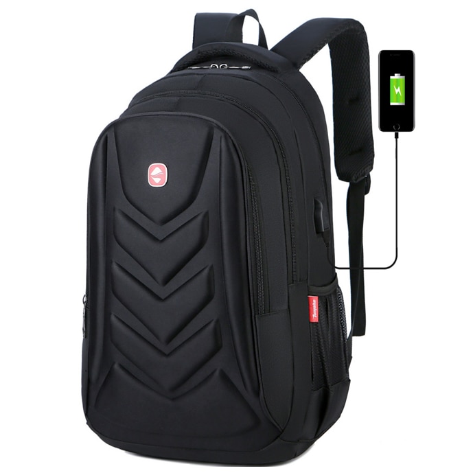 Rucsac pentru barbati Jason GT1478, multifunctional, laptop, cu port USB, negru
