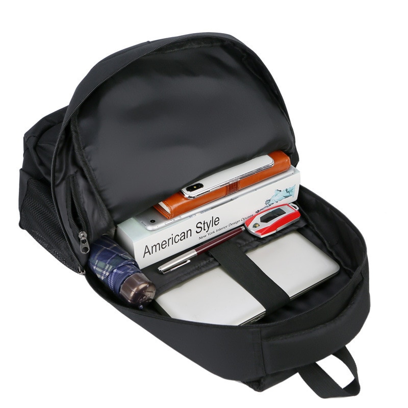 Rucsac pentru barbati Jason GT1478, multifunctional, laptop, cu port USB, negru