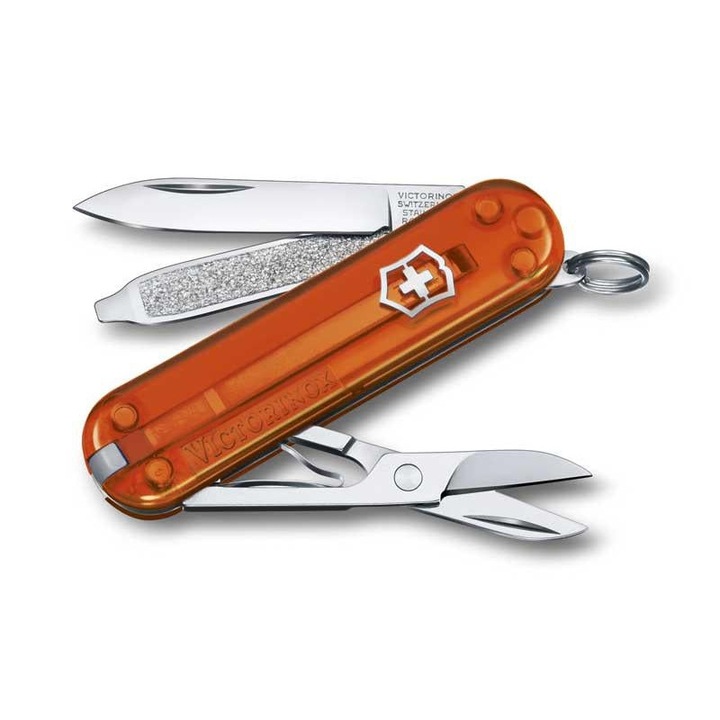Briceag Victorinox Classic SD, Translucent Fire Opal