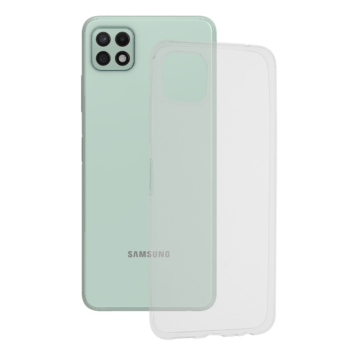 Кейс за Samsung Galaxy A22 5G, Techsuit Clear Silicone, Transparent