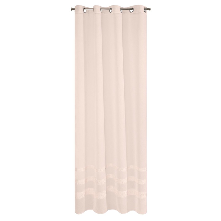 Пердета Eurofirany EFIL, Метални халки, розови, 140x250 см