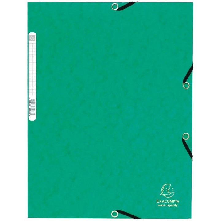 Mapa carton cu elastic Exacompta, Verde