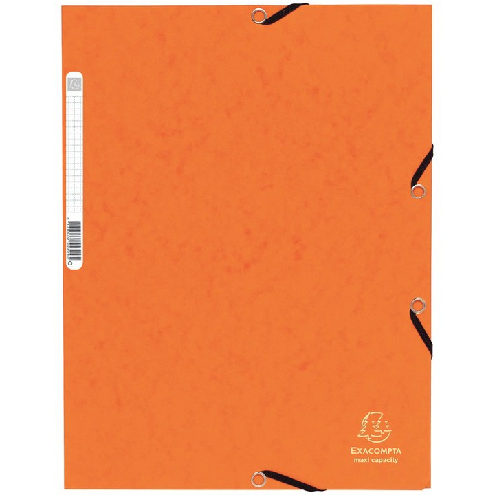 Mapa carton cu elastic Exacompta, Portocaliu