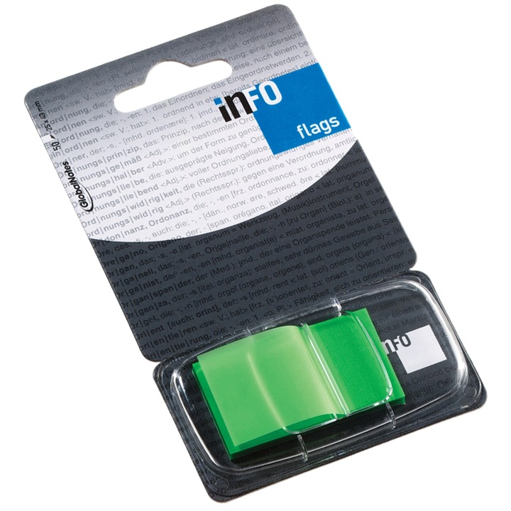 PageMarker 25x43mm 50f color Info Notes, Verde