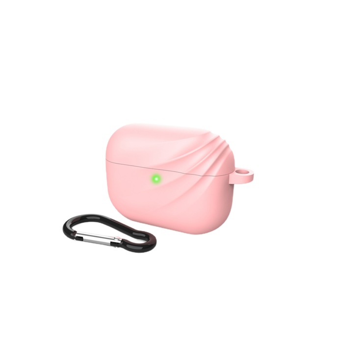 Калъф за поддържане на Apple AirPods Pro, силиконов, розов