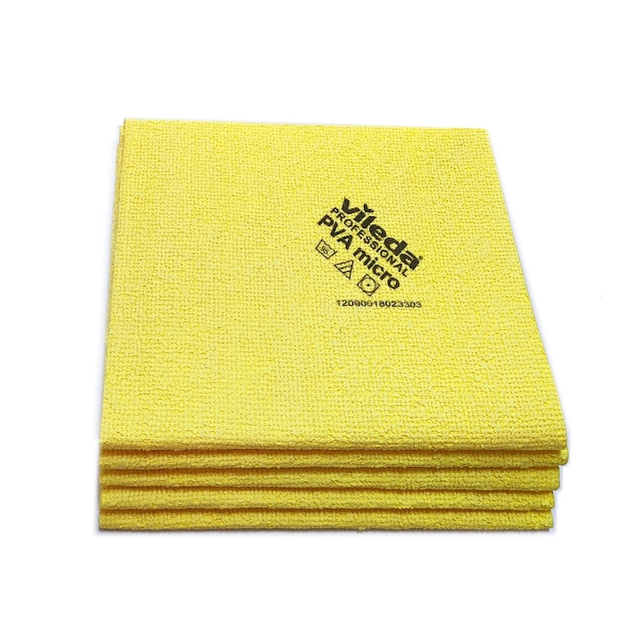 Комплект кърпи от микрофибър, Vileda, PVAmicro, жълти, 5 бр