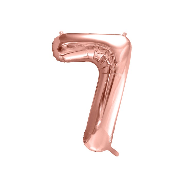 7-es számú fólia lufi, 86 cm, Rose Gold