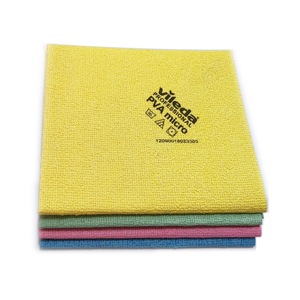 Vileda PVAmicro microfibre cloth yellow 38cm x 35cm / 15 x 14 (Pack of 5)