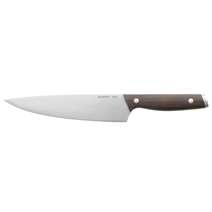 Cutitul bucatarului Berghoff Ron, Inox/Lemn, 20 cm, Maro