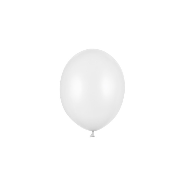Метални балони Pure White, PartyDeco, латекс, 100 броя, 12 см, бели