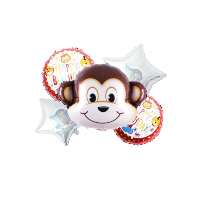 Комплект от 5 фолиеви балона Maimutica