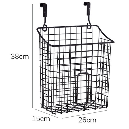 Quasar & Co.® Konyha/fürdőszoba szervező, 34 x 12 x 54 cm, fém, fekete