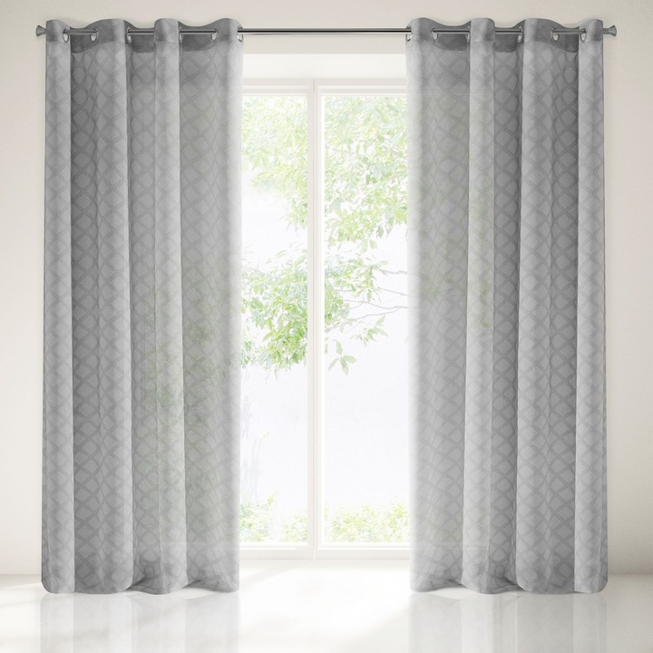 Завеса Eurofirany HAZAL, Халки, Сив, 140x250