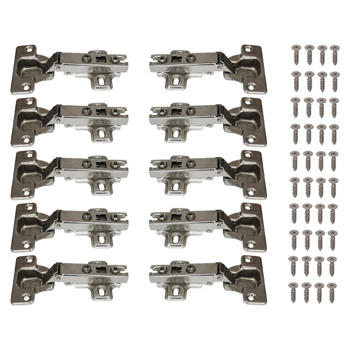 Set 10 bucati balama aruncatoare cu placuta pentru usi mobilier