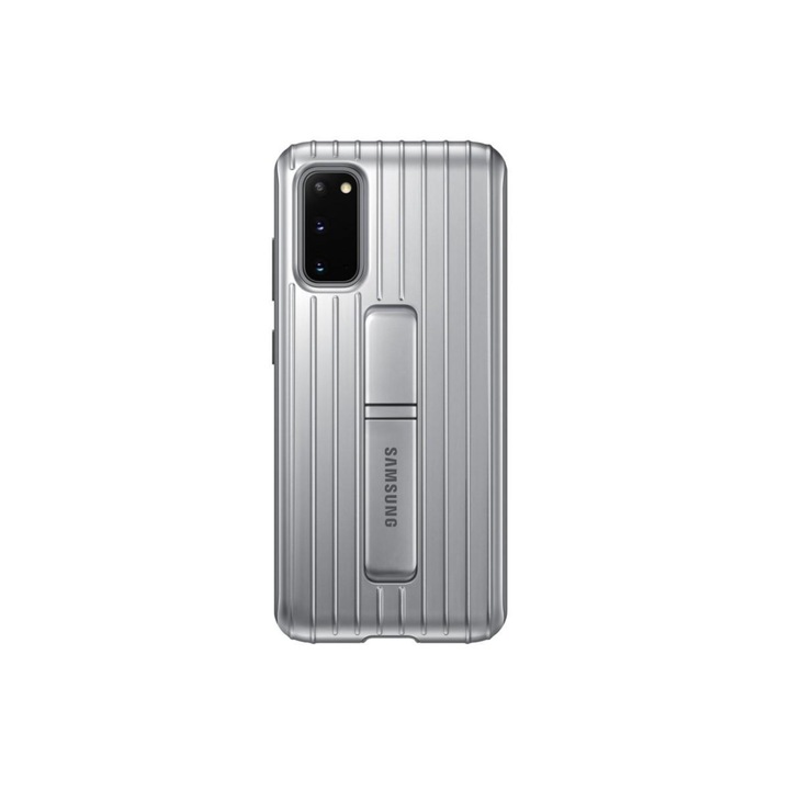 Защитен калъф за Galaxy S20 и Galaxy S20 5G, Samsung Protective Standing Cover, пейзажна функция, сребрист