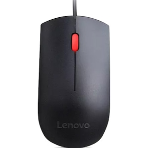 Мишка Lenovo Essential, USB, 1600DPI, Черен / Червен