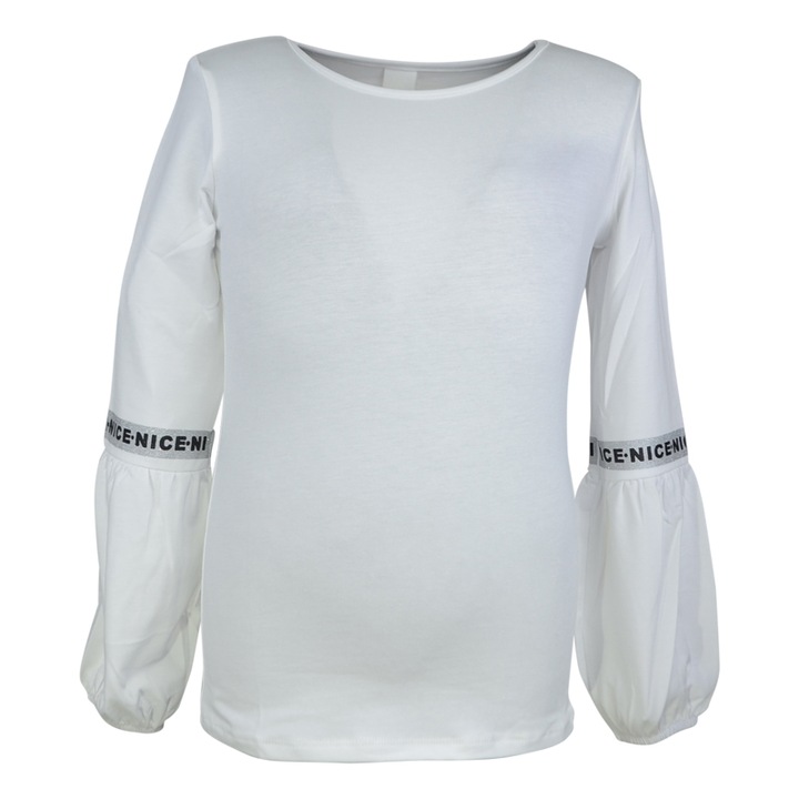 Bluza cu maneca lunga pentru fete Atut 9685-140, Alb 62897