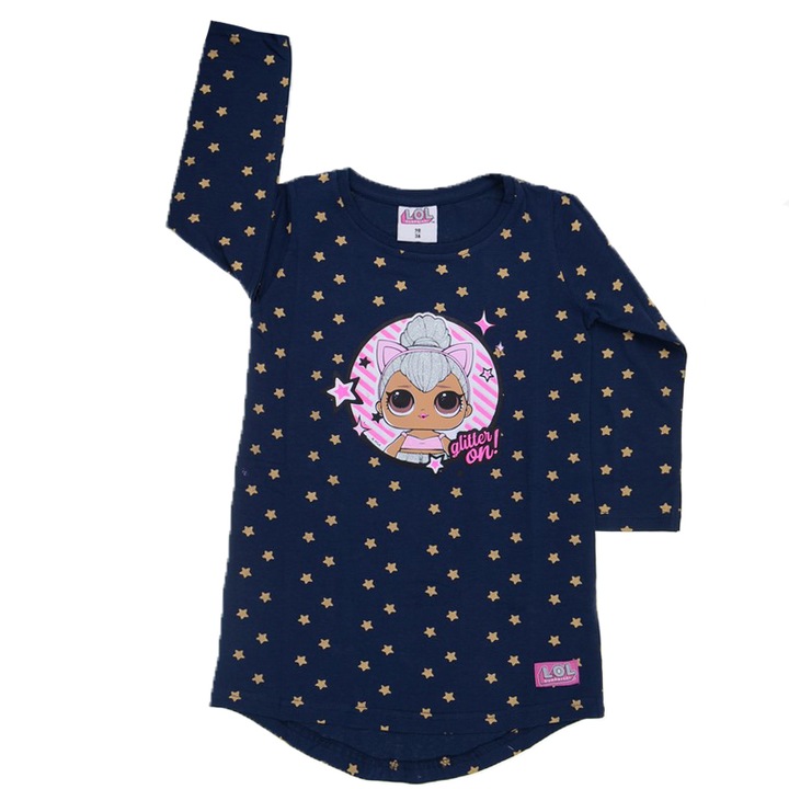 Bluza cu maneca lunga pentru fete E Plus M LOL BNK-1-116, Bleumarin 66109