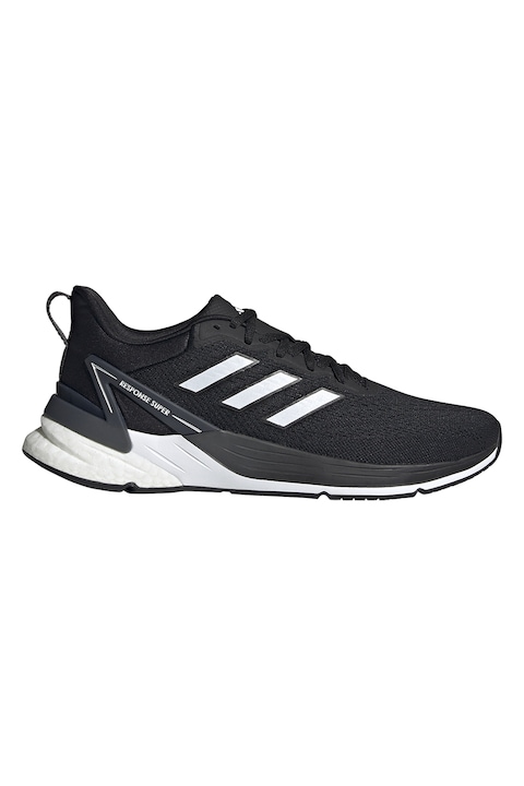 adidas Performance, Pantofi de plasa pentru alergare Response Super 2.0, Alb/Negru