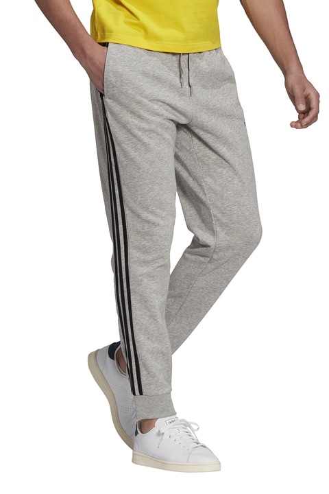 adidas Sportswear, Pantaloni cu logo pentru antrenament, Gri melange, 2XL