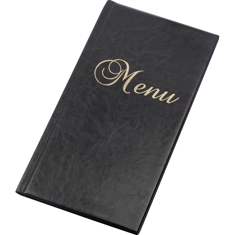 Mapa meniu restaurant, Negru