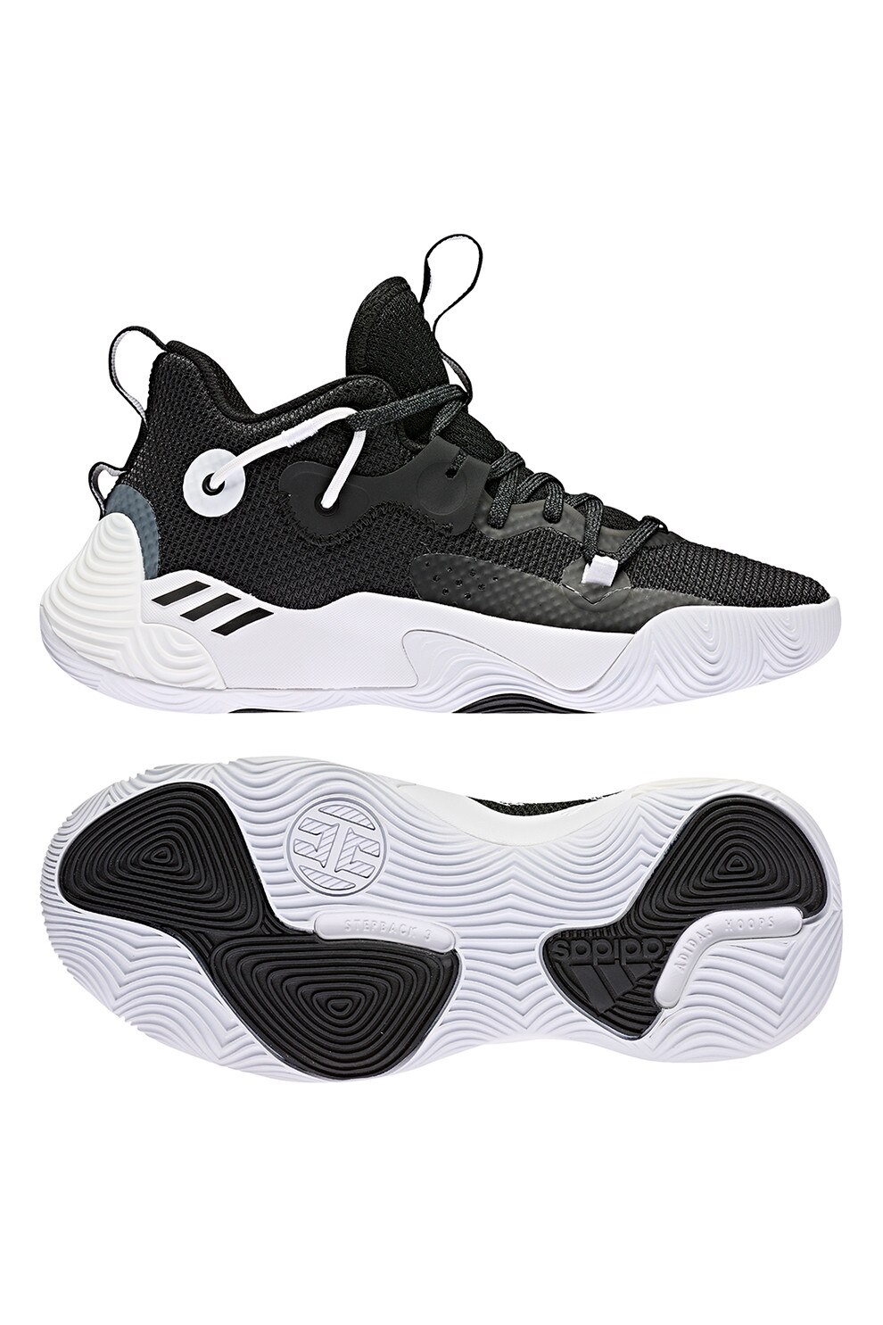 adidas Performance, Pantofi pentru baschet Harden Stepback 3, Alb