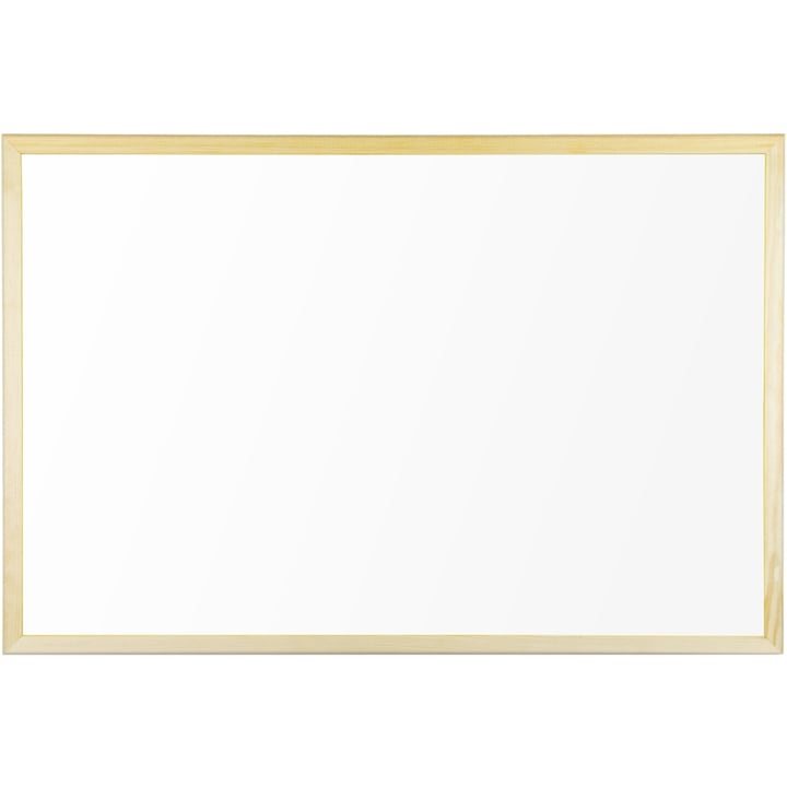 Бяла дъска Bi-Silque, Немагнитна, Дървена рамка, 60 х 40 см