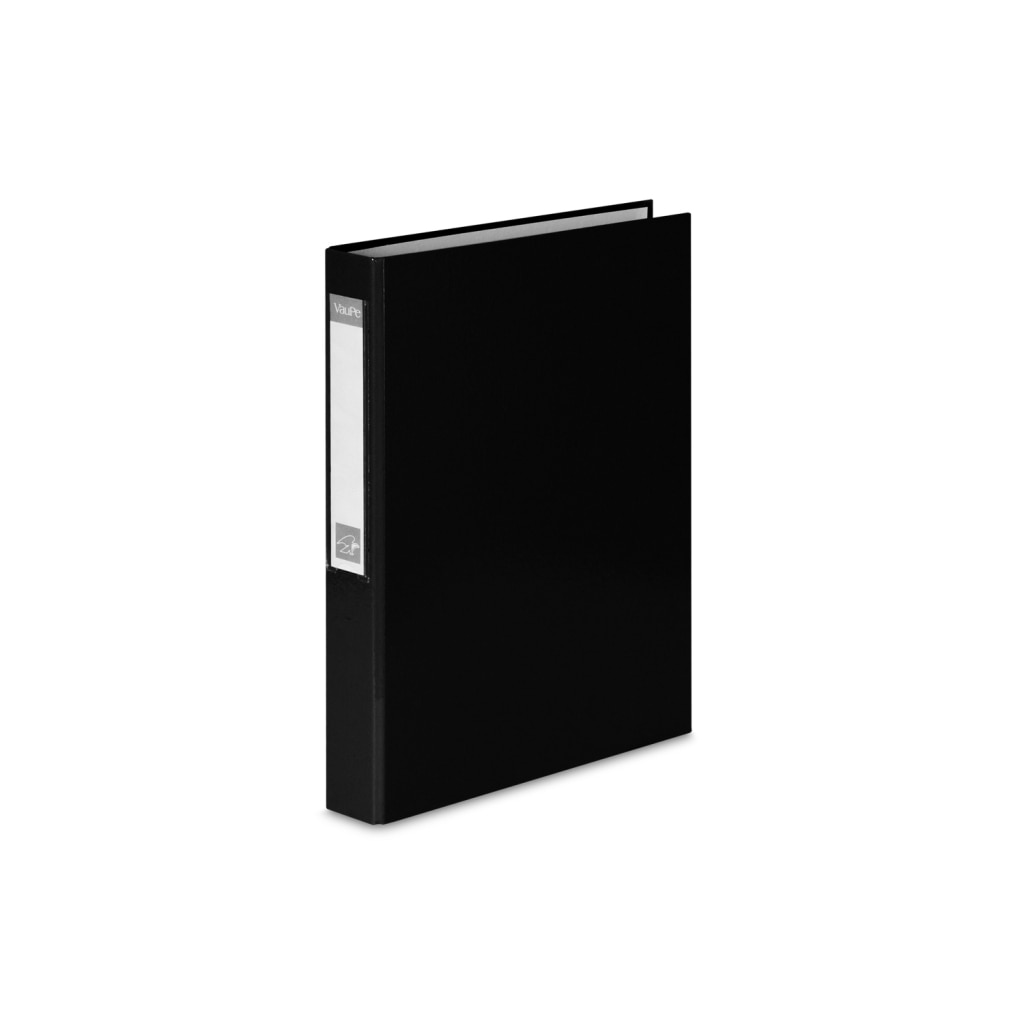 Caiet mecanic PP Vaupe, coperta tare, 4 inele, 40mm, 057, negru