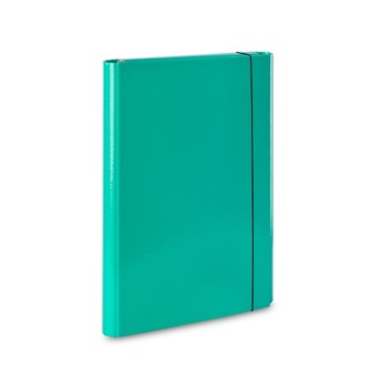 Mapa carton plastifiat Vaupe, cu elastic, 25mm, 310, turcoaz Mapa carton plastifiat Vaupe, cu elastic, 25mm, 310, turcoaz