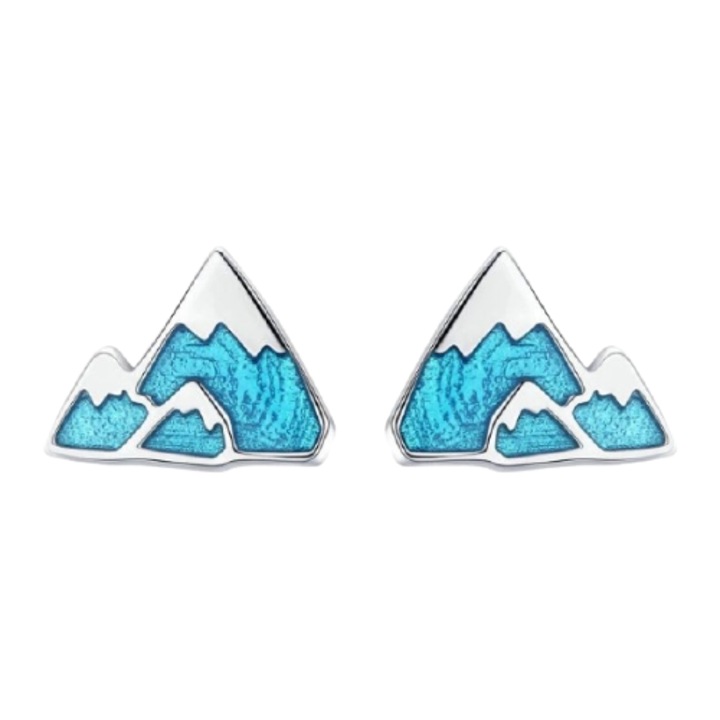 Galas Unique Iceberg Small Blue Enamel 925 ezüst fülbevaló