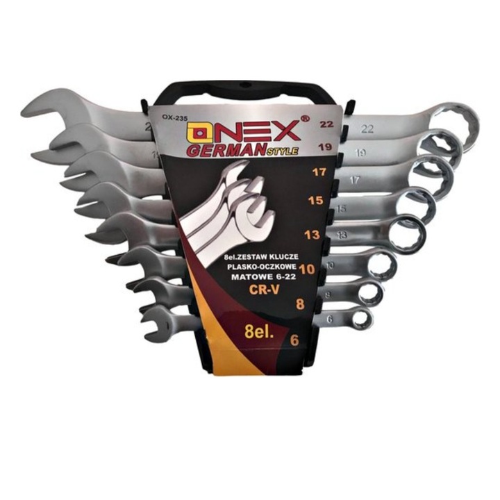 Set chei 8 piese pe suport de plastic Onex