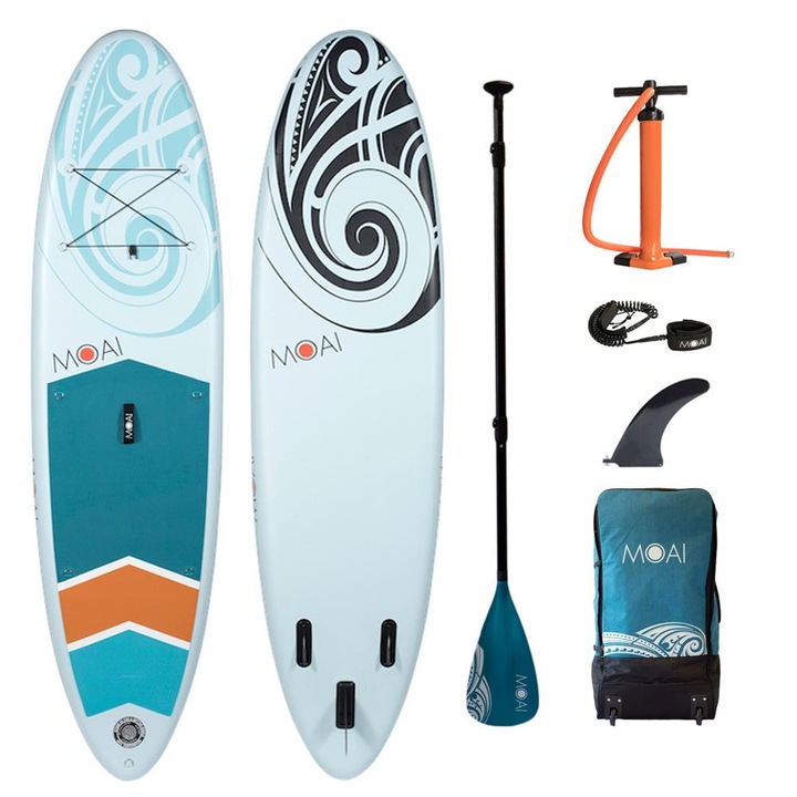 Placa Stand Up Paddleboard gonflabila, MOAI 10´6 - 320 x 81 x 15 cm
