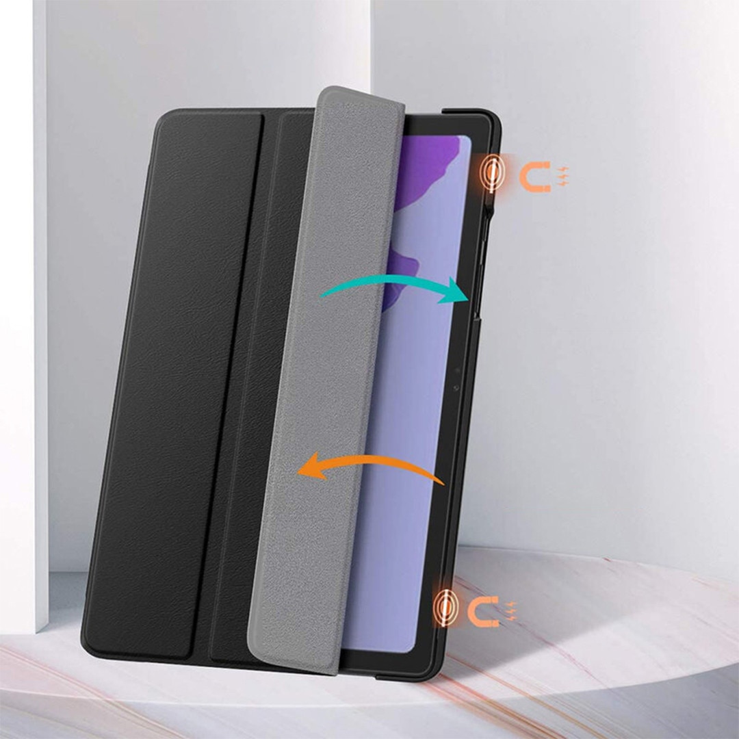 Husa tableta din piele pentru Samsung Galaxy Tab A7 Lite 8.7 inch T220 / T225 (2021), Protectie Completa, Functie de Stand, Negru