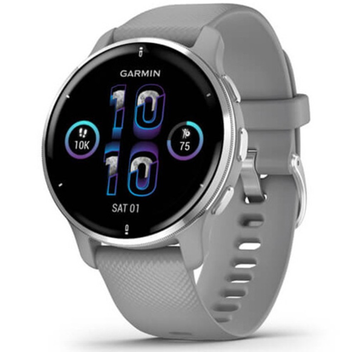 Smartwatch Garmin Venu 2 Plus, Powder Gray/Silver