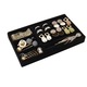 Organizator bijuterii, Arhatreya®, Catifea, 21x12x2.5 cm, Negru