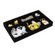 Organizator bijuterii, Arhatreya®, Catifea, 21x12x2.5 cm, Negru
