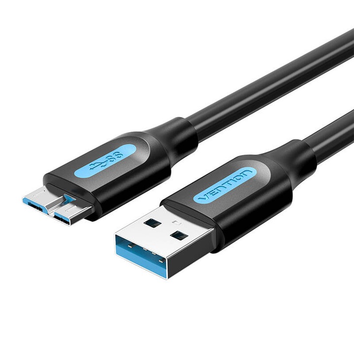 Cablu Vention, USB la Micro-B, 1 m, Negru