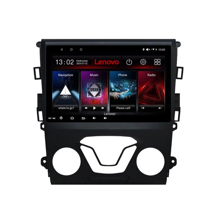 Dedikált navigáció Lenovo Ford Mondeo 2013-2020 L-377, Octacore Qualcomm, 4 Gb RAM, 64 Gb HDD, 4G, QLED 2K, DSP, Carplay, Bluetooth